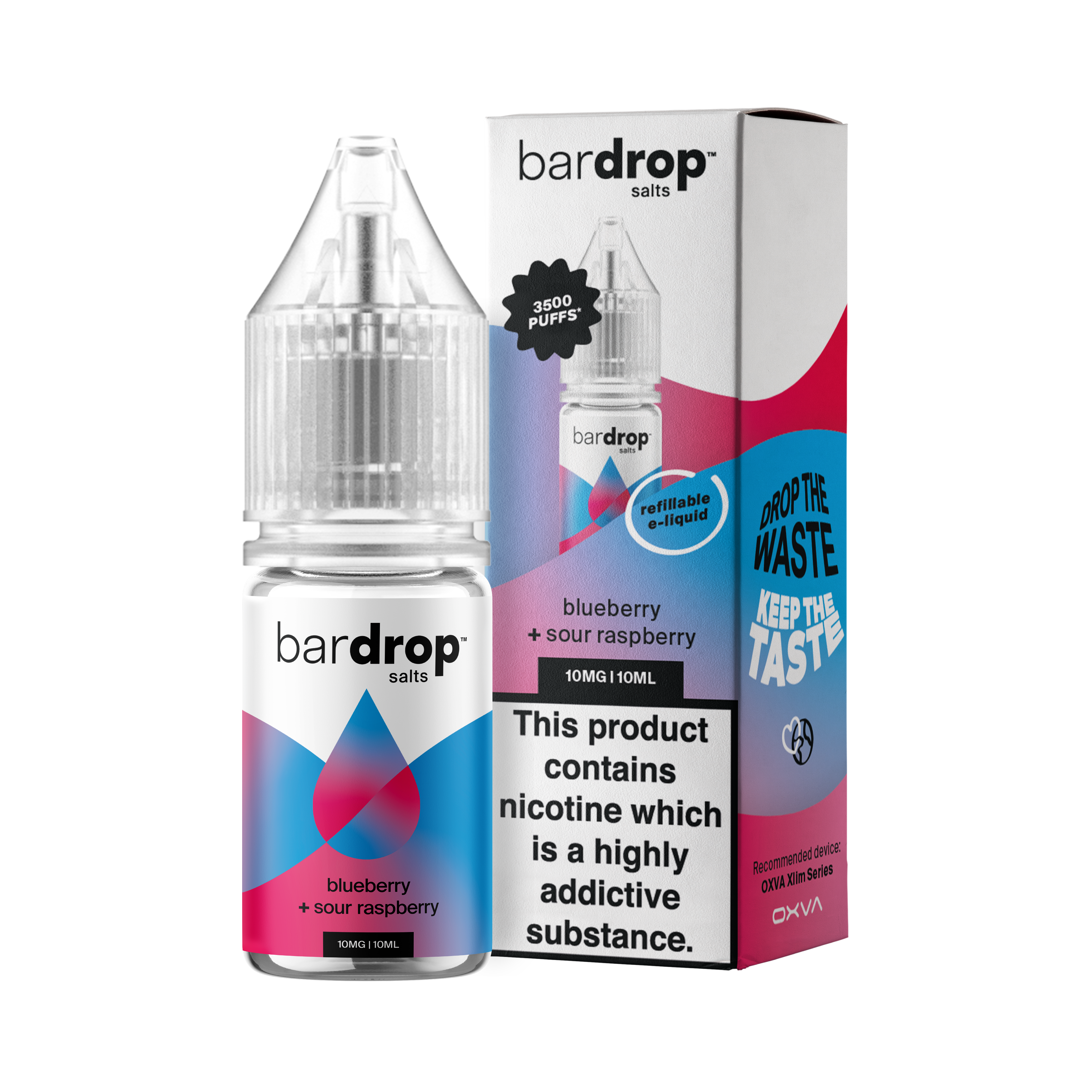Bar Drop - Blueberry Sour Raspberry - Nic Salt - E-Liquid – 10ml